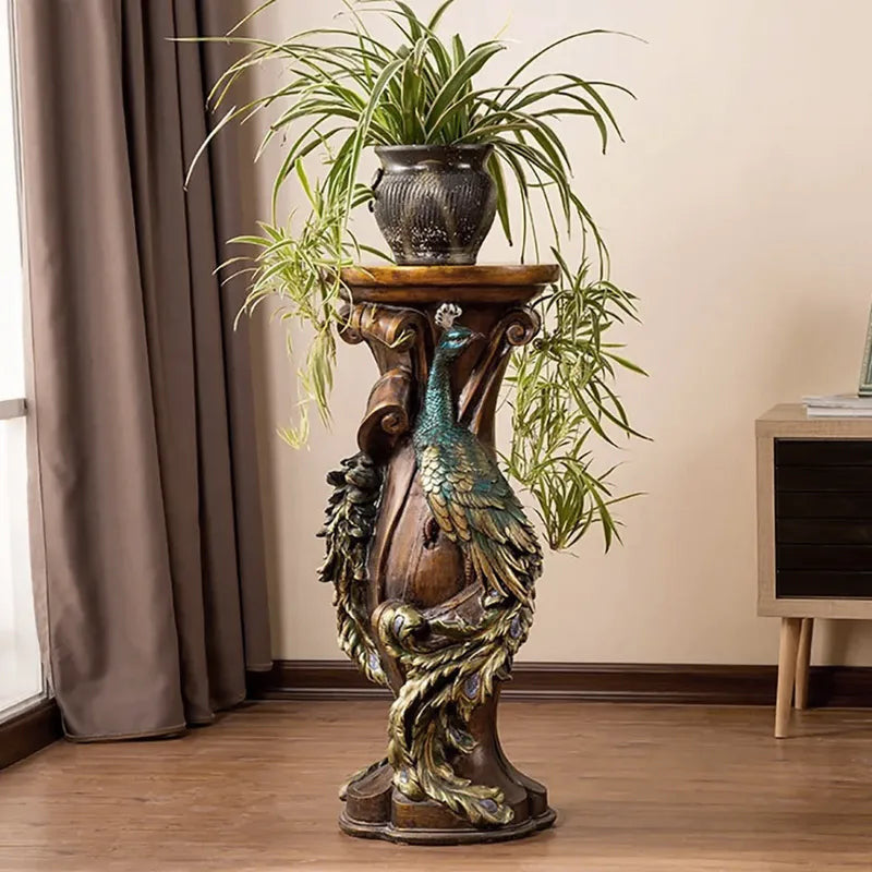 Vintage Freestanding Peacock indoor Plant Stand