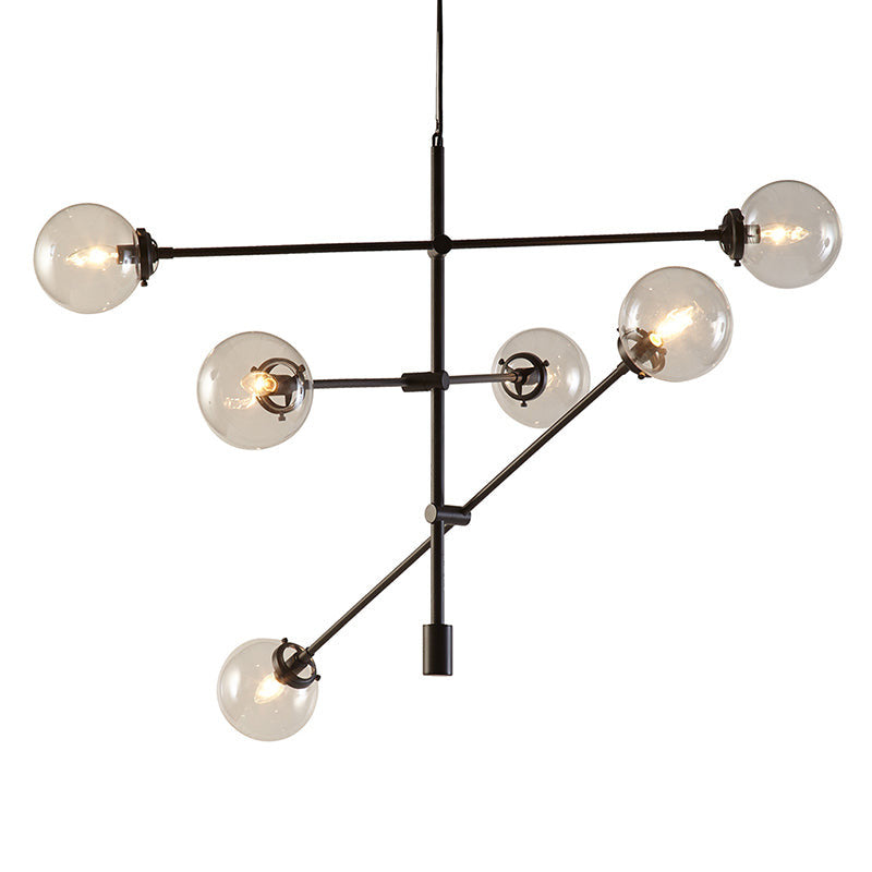 Bronze Architectural Metal 6-Globe Ceiling Light