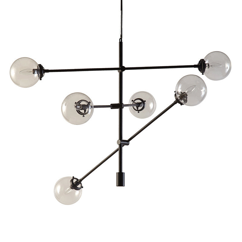 Bronze Architectural Metal 6-Globe Ceiling Light