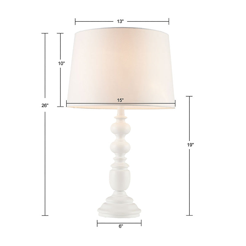 Martha Stewart White Resin Buffet Table Lamp