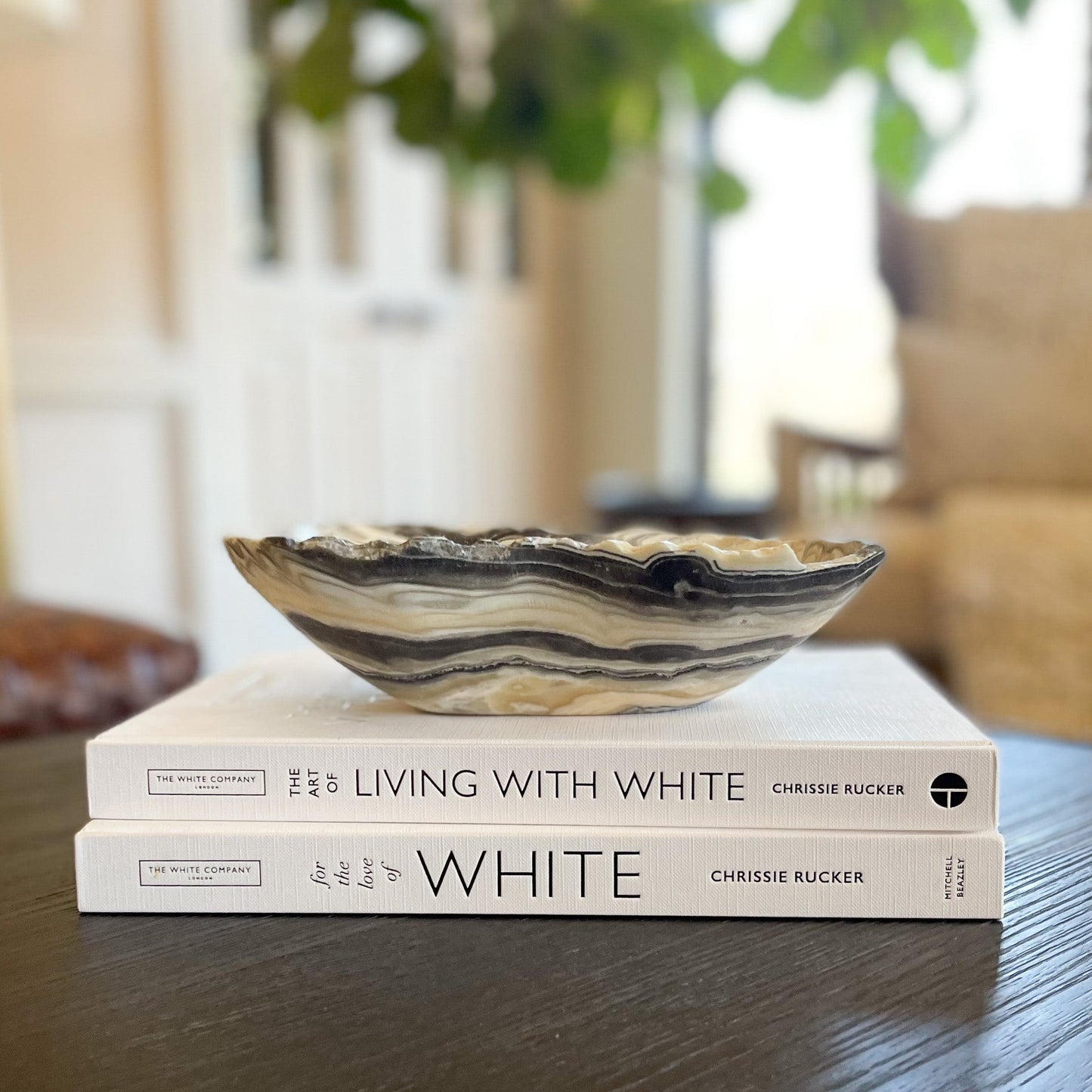 Hand Carved Zebra Onyx Bowl