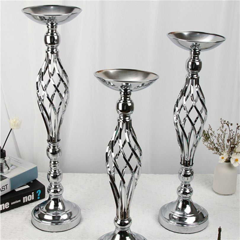 Modern Wedding Centerpiece Metal Flower and Candle Holder