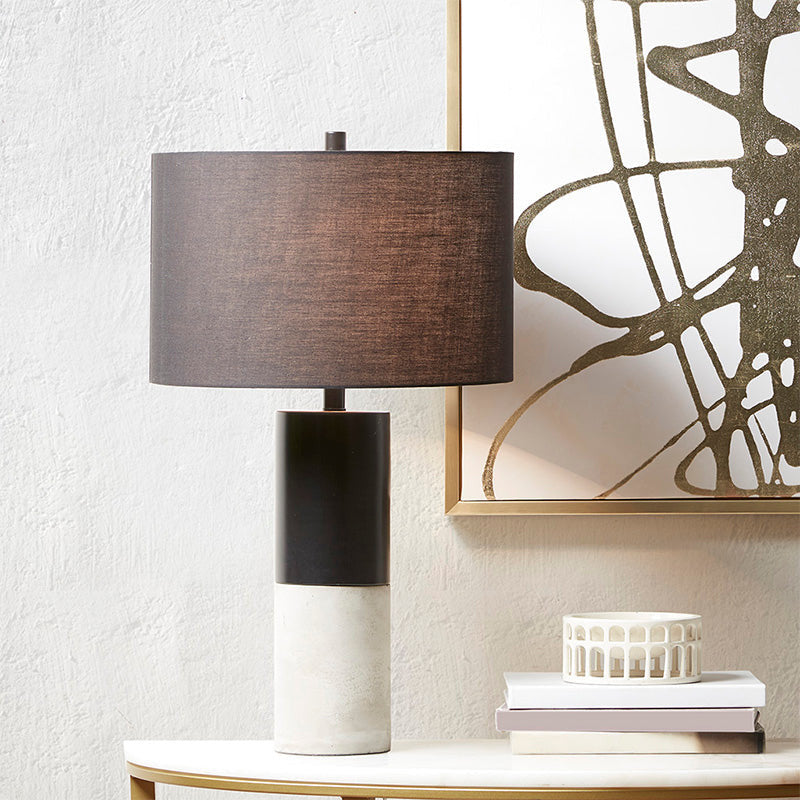 Black Fulton Concrete & Metal Table Lamp