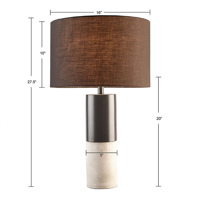 Black Fulton Concrete & Metal Table Lamp