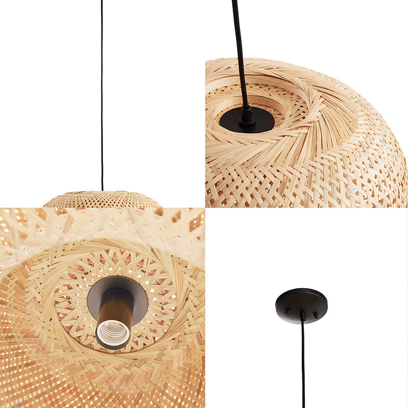 Astrid Bowl Shaped Bamboo Pendant Light