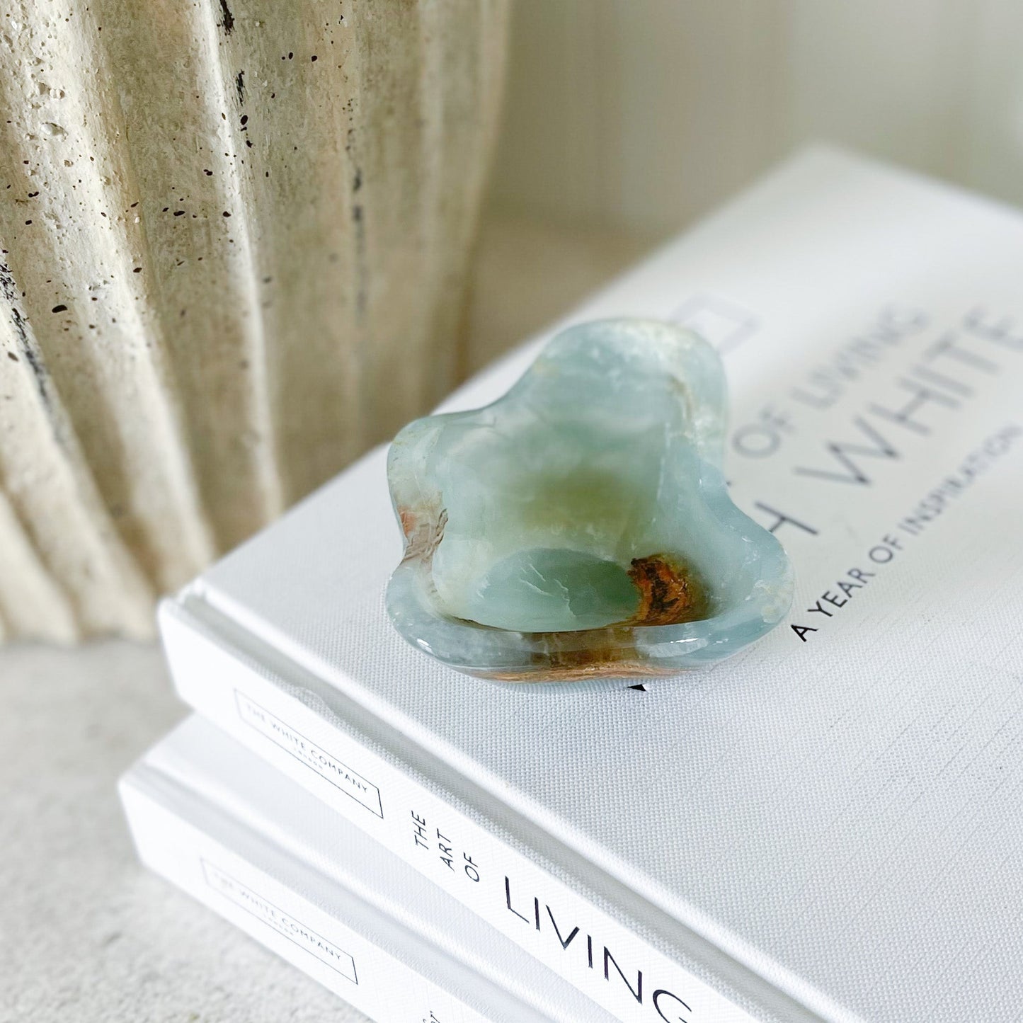 Small Hand Carved Blue Onyx Dish