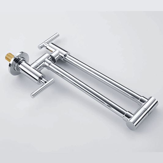 Chrome Brass Wall Mounted Pot Filler Kitchen Faucet