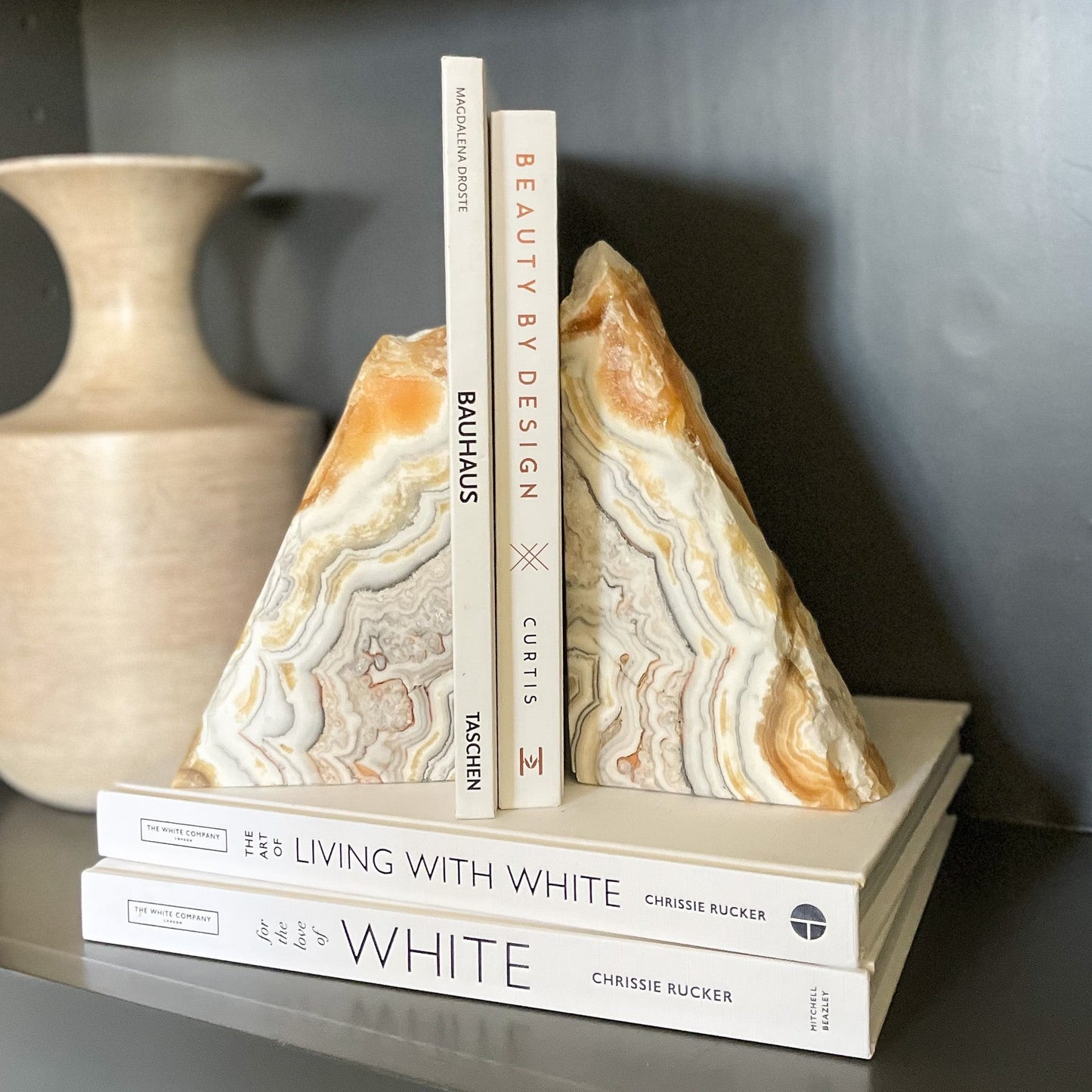 Zebra Calcite Bookend Pair