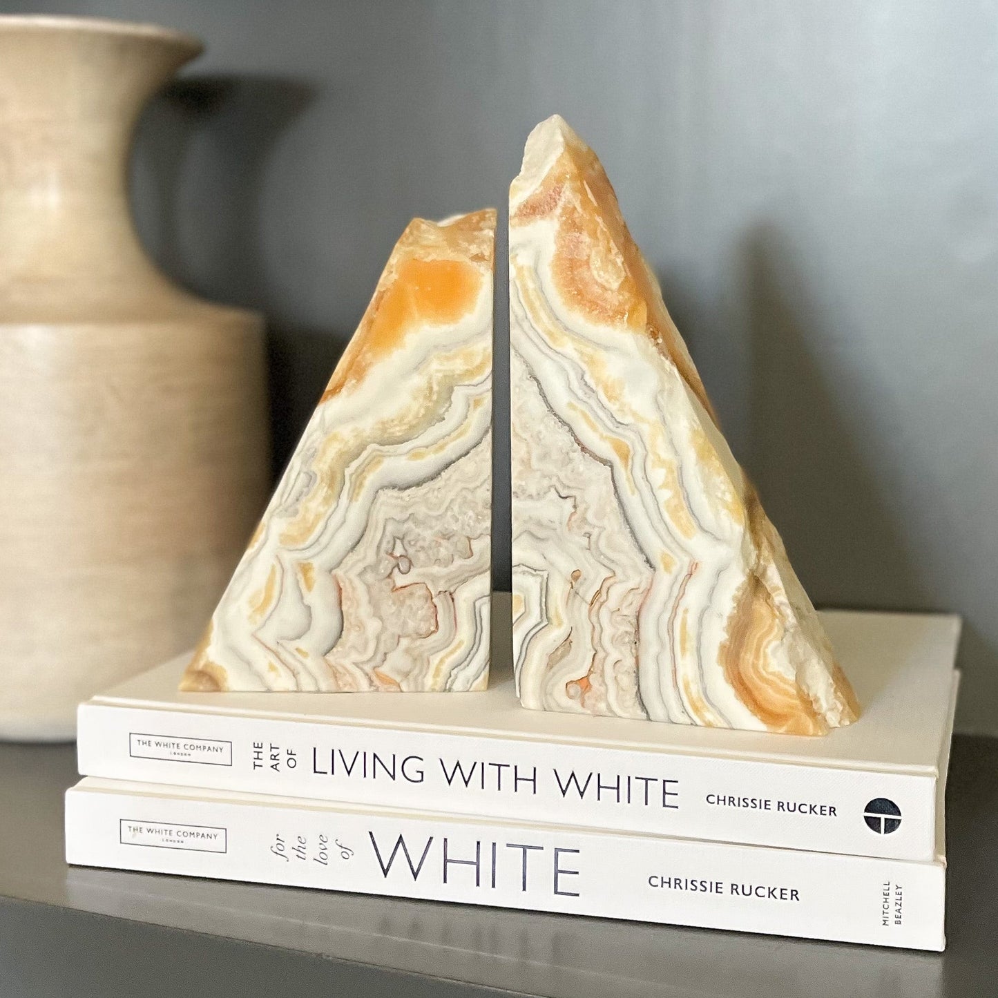 Zebra Calcite Bookend Pair