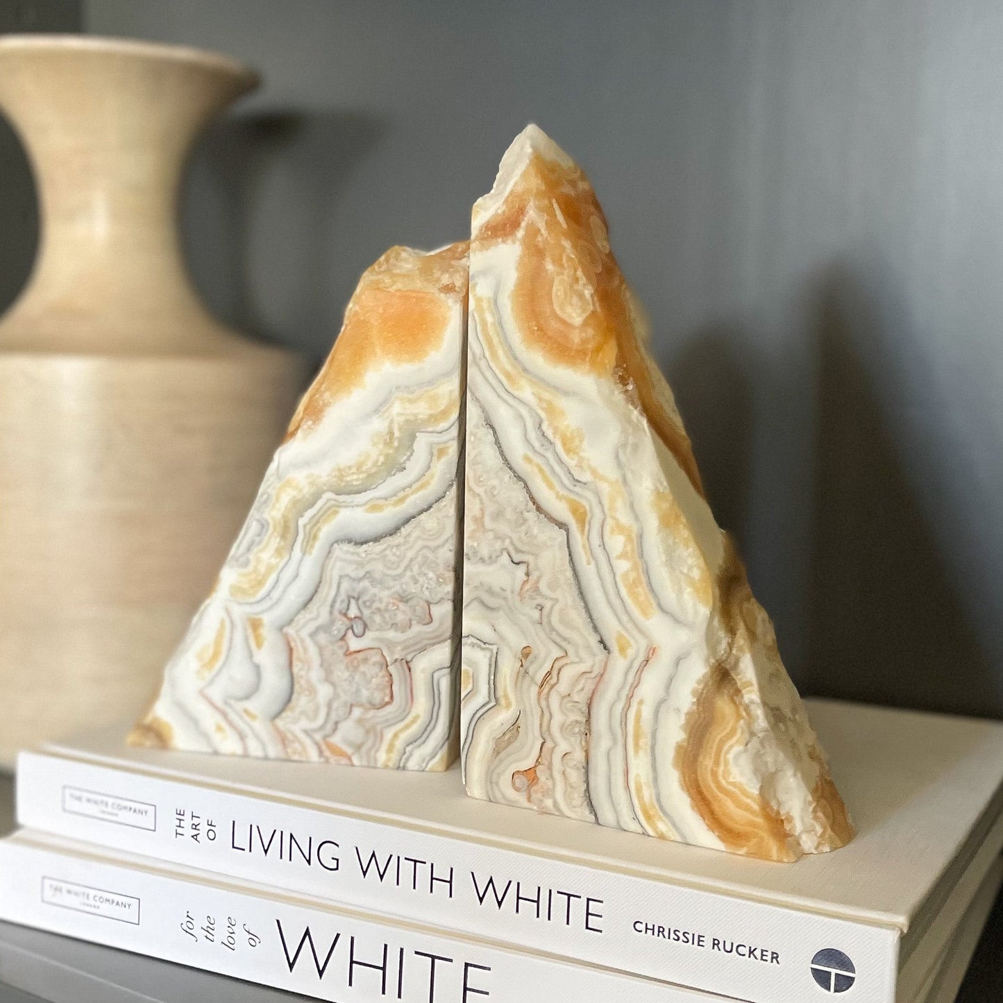 Zebra Calcite Bookend Pair