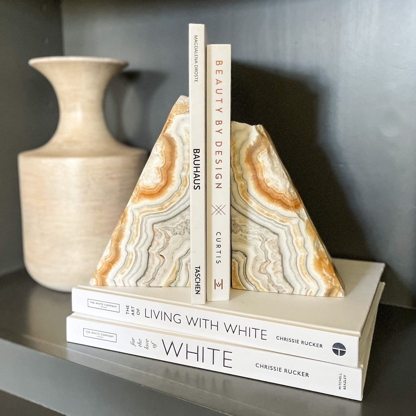 Zebra Calcite Bookend Pair