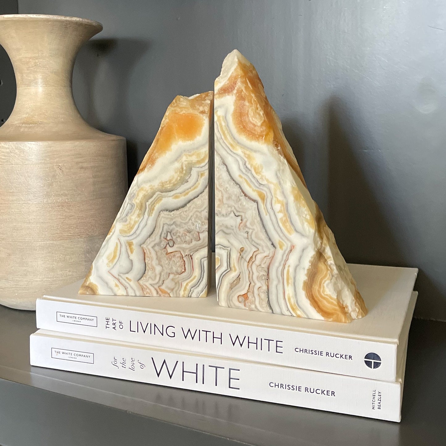 Zebra Calcite Bookend Pair