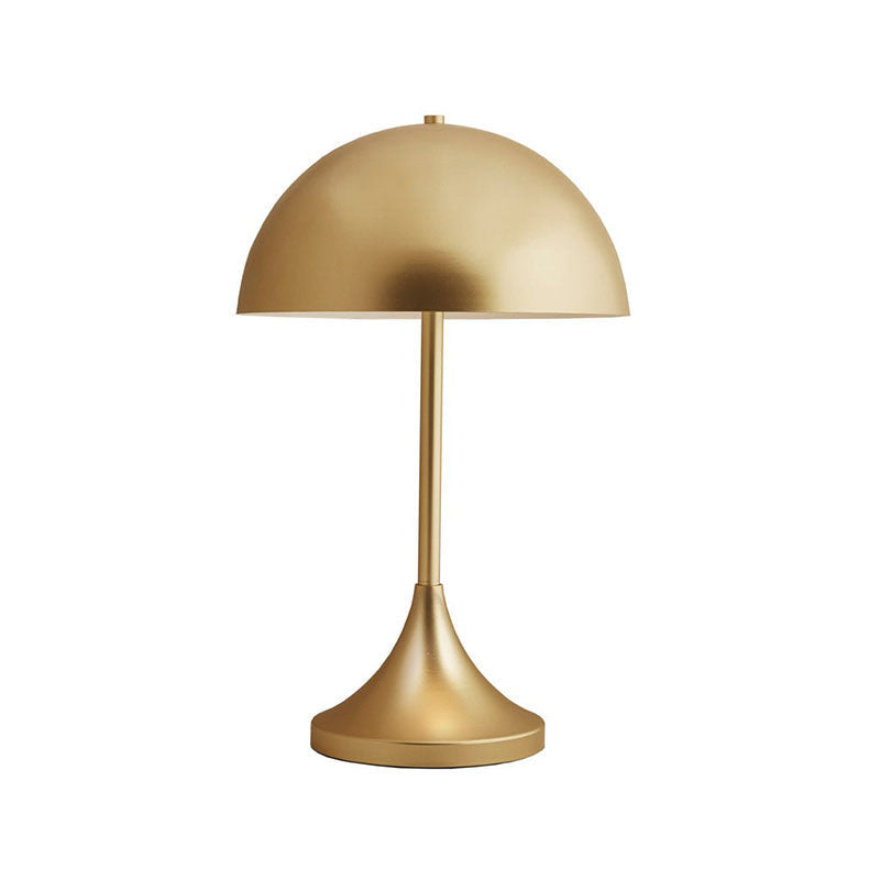 Gold Dome Shaped 2-Light Metal Table Lamp