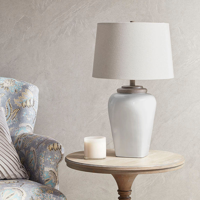 Martha Stewart White Ceramic Table Lamp