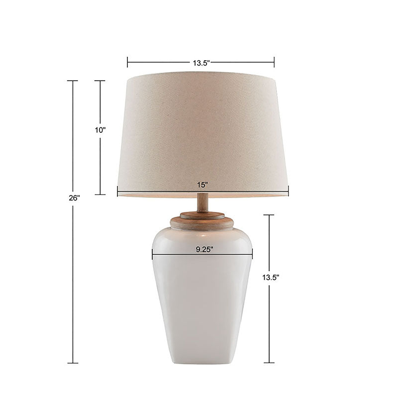 Martha Stewart White Ceramic Table Lamp