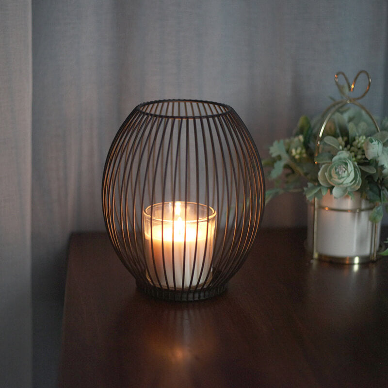 Nordic Hollow Iron Cage Candle Holder