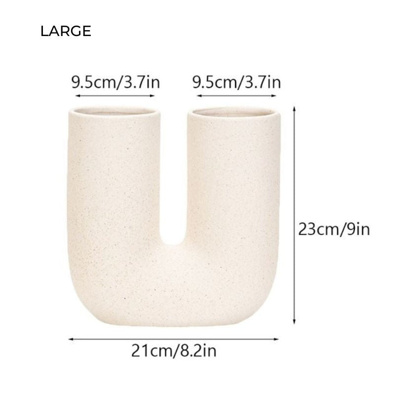 Decorative Ceramic U Shaped Vase