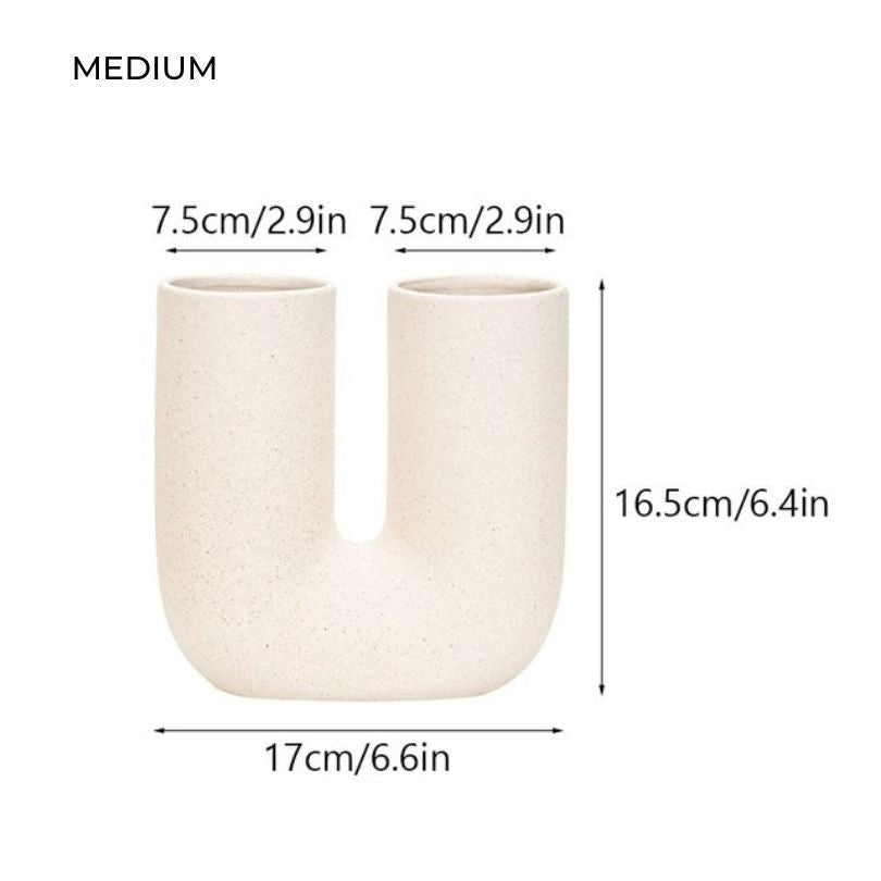 Decorative Ceramic U Shaped Vase