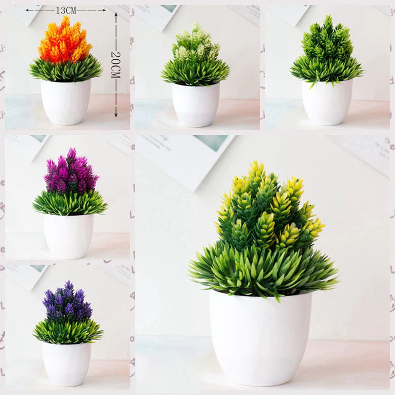 Artificial Flowers Bonsai Plants Planter