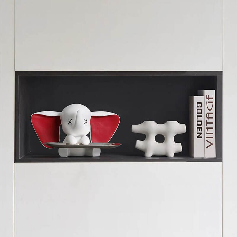 Flying Baby Elephant Statue with Storage Tray