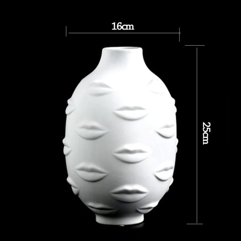 Modern Artistic 3D Lip Print on Plant Pot