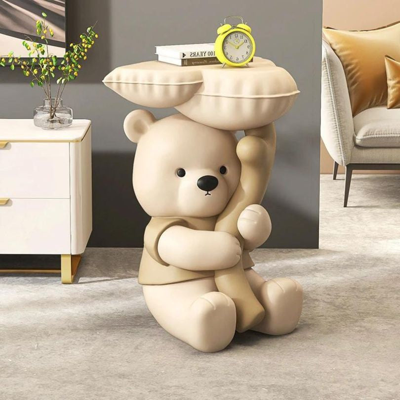 Modern Creative Bear Landing Statue with Storage