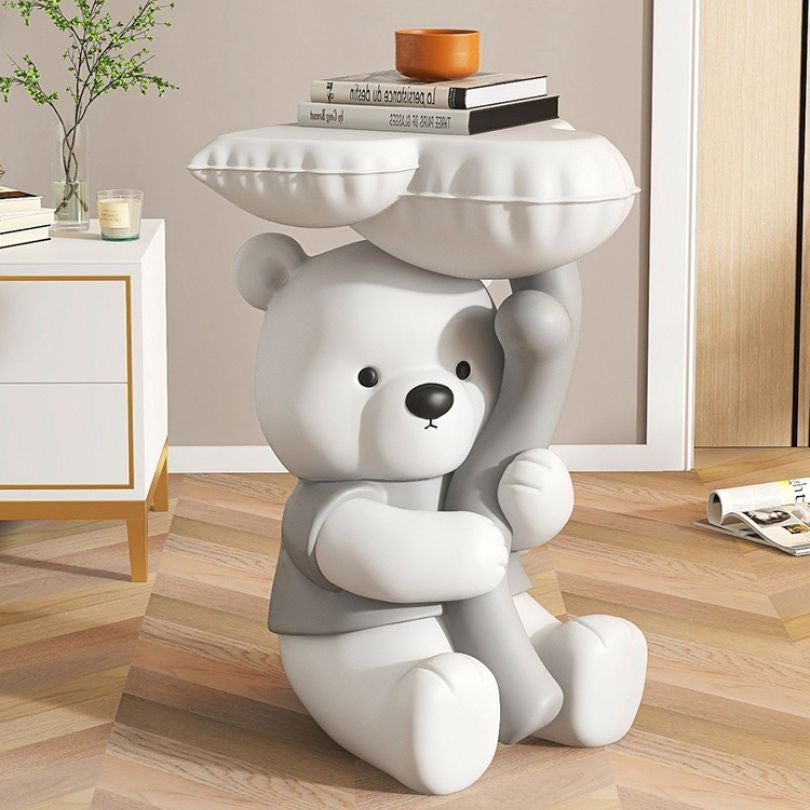 Modern Creative Bear Landing Statue with Storage