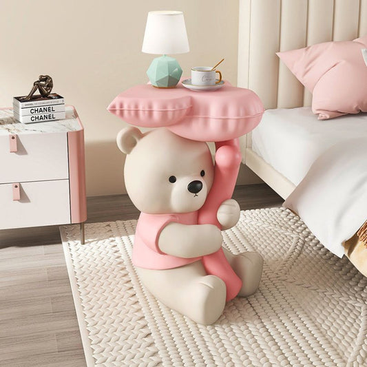 Modern Creative Bear Landing Statue with Storage