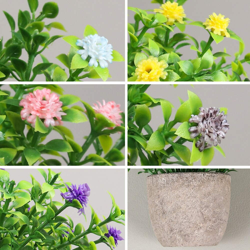 Small Artificial Bonsai Flower Potted Plants