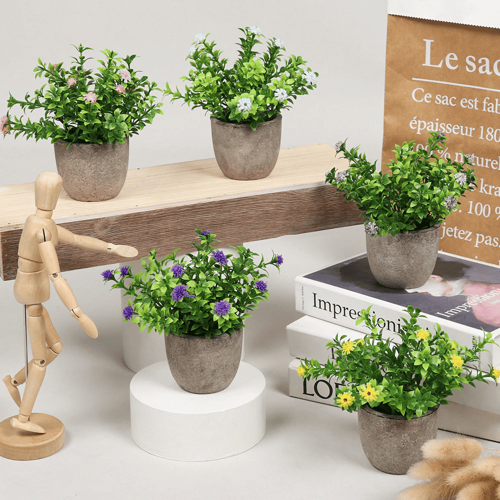 Small Artificial Bonsai Flower Potted Plants